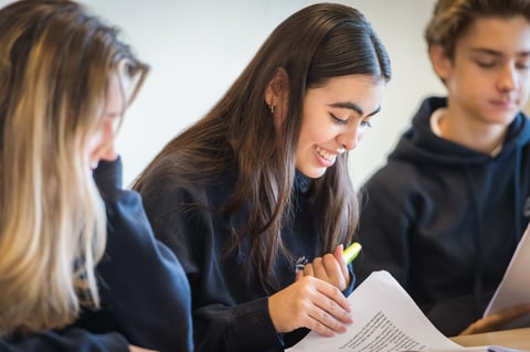 Haut-Lac School secondary students studying